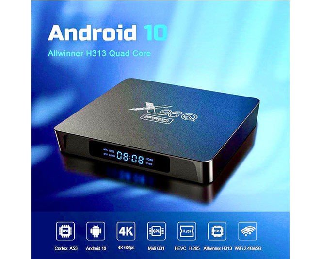 Android 10 Allwinner H313 Quad Core X96Q