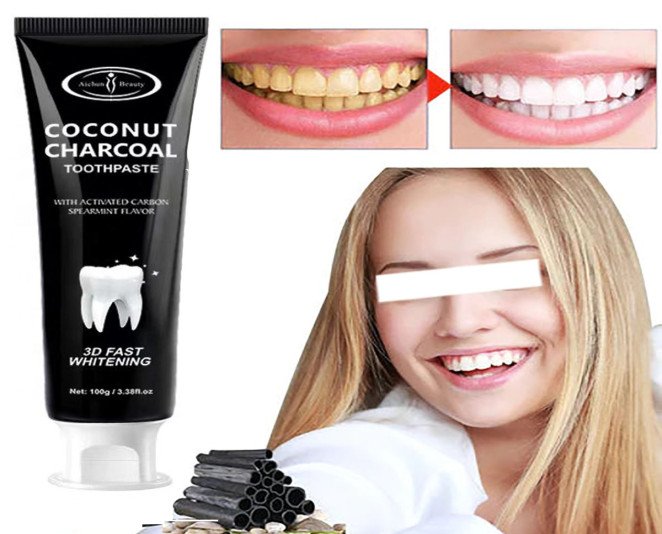 Coconut & Charcoal Organic Black Teeth Whitening Toothpaste